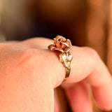 14K Edwardian/Art Deco Austrian Rose Bud Bloom Ring