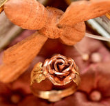 14K Edwardian/Art Deco Austrian Rose Bud Bloom Ring