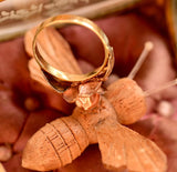 14K Edwardian/Art Deco Austrian Rose Bud Bloom Ring