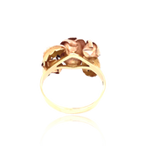 14K German Victorian Rose Buds Bloom Ring