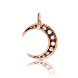 18K Victorian Diamond Crescent Pendant