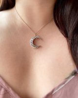 18K Victorian Diamond Crescent Pendant
