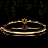 15K Victorian Diamond & Sapphire Cluster Bangle