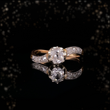 18K French Victorian Diamond Twist Ring