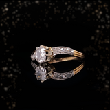 18K French Victorian Diamond Twist Ring