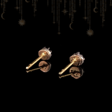 18K & Silver Georgian/Victorian Diamond Collet Set Stud Earrings