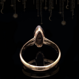 14K & Silver Victorian Diamond Navette Ring