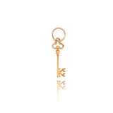 18K French Vintage Miniature Key Pendant Charm
