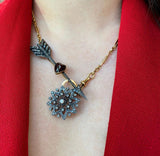 18K & Silver Victorian Diamond Star Pendant