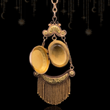 18K French Victorian Engraved Tassel Locket