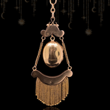 18K French Victorian Engraved Tassel Locket