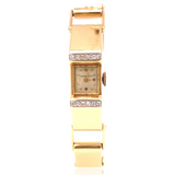 14K Vintage Retro Tiffany & Co. Diamond Wrist Watch