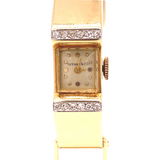 14K Vintage Retro Tiffany & Co. Diamond Wrist Watch