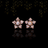 18K Dutch Victorian Diamond Flower Earrings