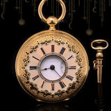 18K Swiss Victorian Jeanjaquet Frères Flower Bouquet Guilloche Enamel Pocket Watch with Winding Key