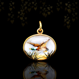 18K Victorian Essex Crystal Mallard Duck Pendant