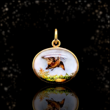 18K Victorian Essex Crystal Mallard Duck Pendant