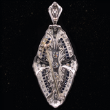 Platinum Art Deco Diamond & Sapphire Brooch-Pendant