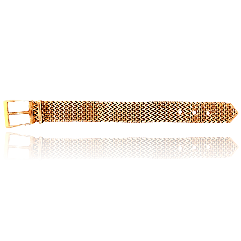18K French Vintage Mesh Belt Buckle Ring