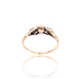 14K & Silver German Biedermeier/Historicism Diamond & Sapphire Ring