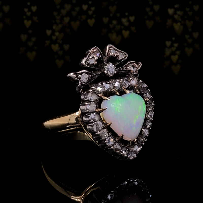 Opal heart 2025 engagement ring