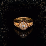 18K Victorian Diamond Cluster Ring