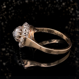 18K & Silver Victorian Diamond Cluster Ring