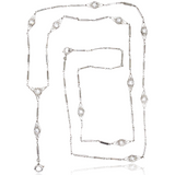 Platinum Edwardian Diamond Filigree Chain 25.25"
