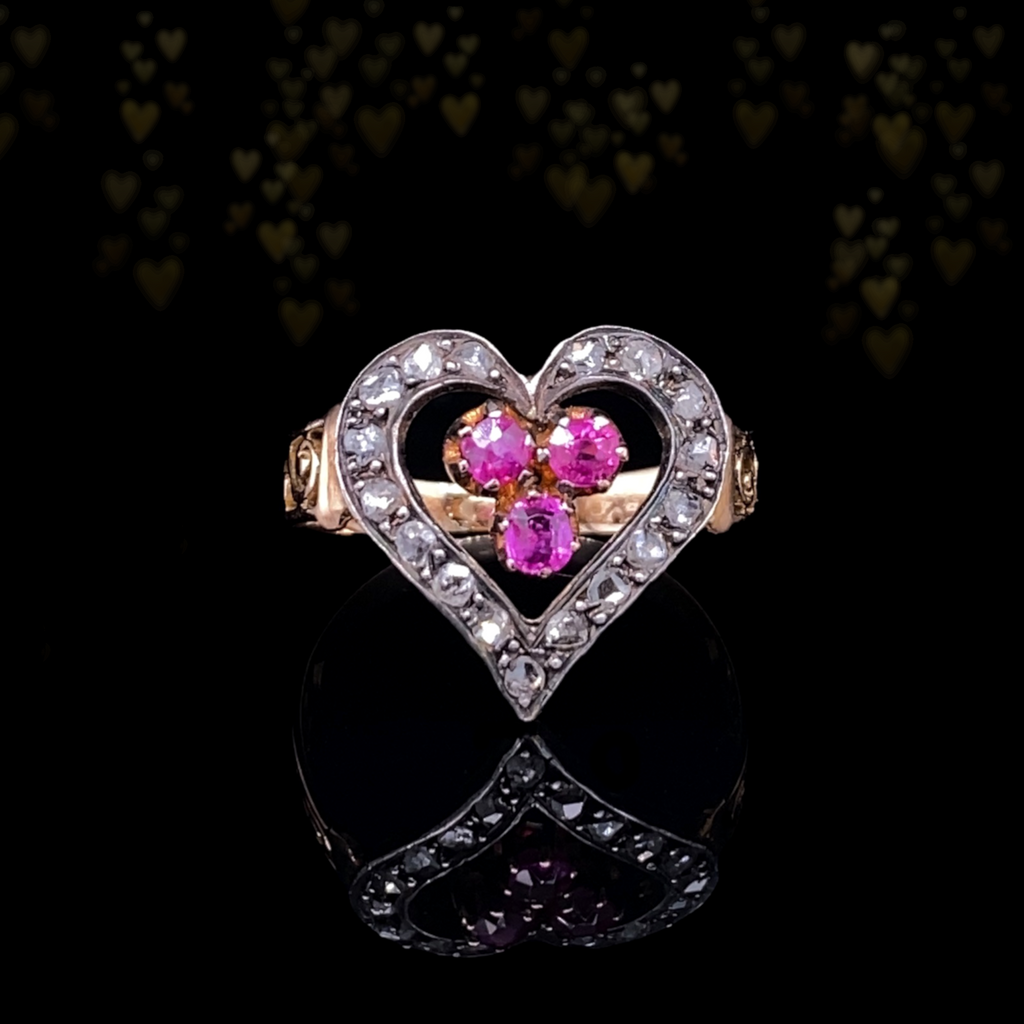 Diamonique on sale heart ring