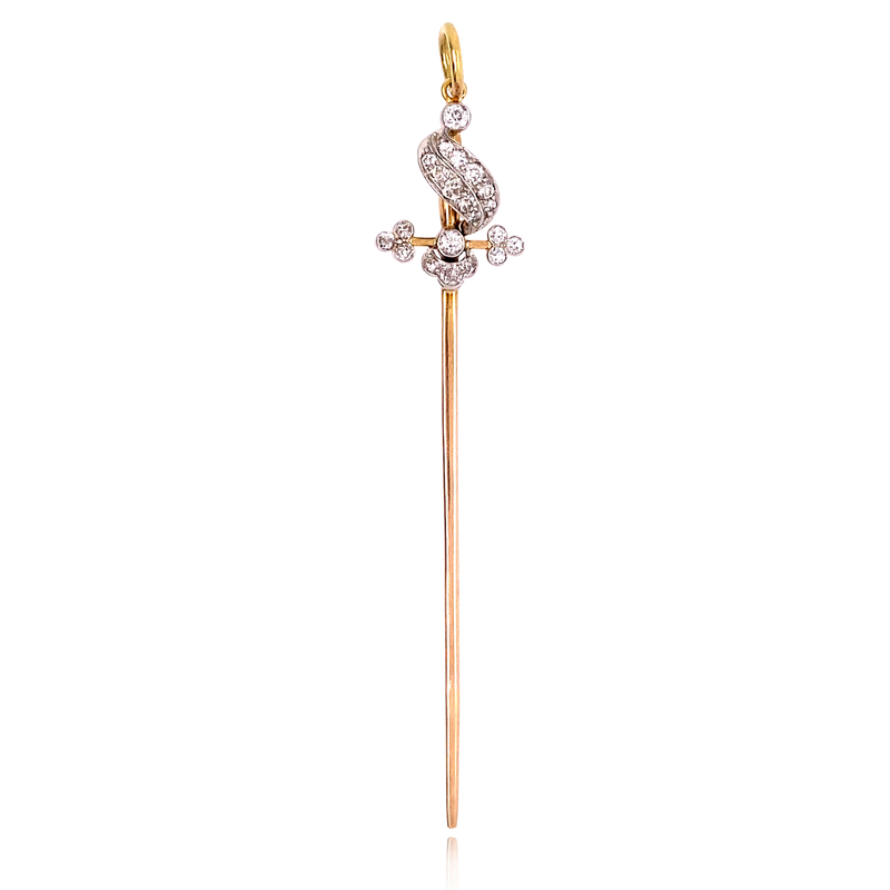 Sold on Layaway | 18K & Platinum Victorian Diamond Sword Pendant