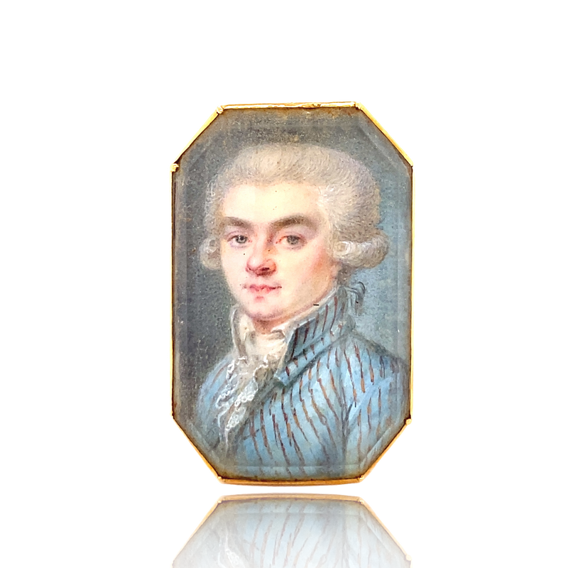 18K Georgian Gentleman Portrait Ring