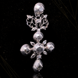 Silver Belgian Georgian Diamond Flemish Cross Pendant
