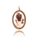 18K Georgian Grisaille Portrait Miniature Pendant-Locket