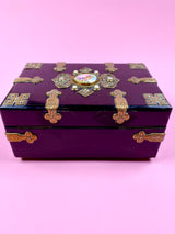 French Victorian Porcelain Portrait Silk Box (Ballerina Pink)