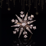 18K & Silver Victorian Diamond Floral Star Ring