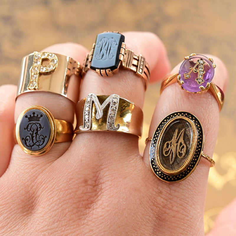 Letter M Ring | Gold ring designs, Letter ring, Gold design