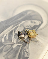 14K Art Deco Lord's Prayer Bible Book Pendant Charm (6 Languages) With Original Box