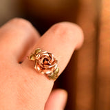 14K Edwardian/Art Deco Austrian Rose Bud Bloom Ring