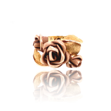 14K German Victorian Rose Buds Bloom Ring