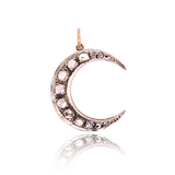 18K Victorian Diamond Crescent Pendant