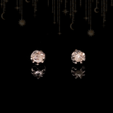 18K & Silver Georgian/Victorian Diamond Collet Set Stud Earrings