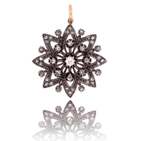 18K & Silver Victorian Diamond Star Pendant